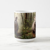 "Versteckt in Bush: Eine Aussie Wombat im Wilden" Kaffeetasse (Mittel)