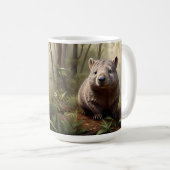 "Versteckt in Bush: Eine Aussie Wombat im Wilden" Kaffeetasse (VorderseiteRechts)