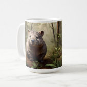 "Versteckt in Bush: Eine Aussie Wombat im Wilden" Kaffeetasse (Vorderseite Links)