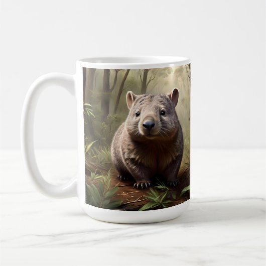 "Versteckt in Bush: Eine Aussie Wombat im Wilden" Kaffeetasse (Links)