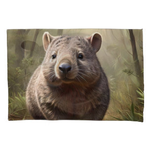 "Versteckt in Bush: Eine Aussie Wombat im Wilden" Kissenbezug
