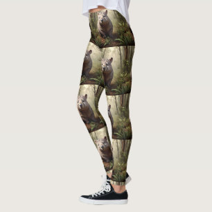 "Versteckt in Bush: Eine Aussie Wombat im Wilden" Leggings