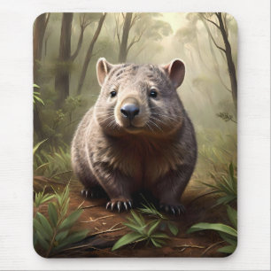 "Versteckt in Bush: Eine Aussie Wombat im Wilden" Mousepad
