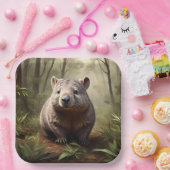 "Versteckt in Bush: Eine Aussie Wombat im Wilden" Pappteller (Party)