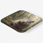 "Versteckt in Bush: Eine Aussie Wombat im Wilden" Pappteller (Gewinkelt)