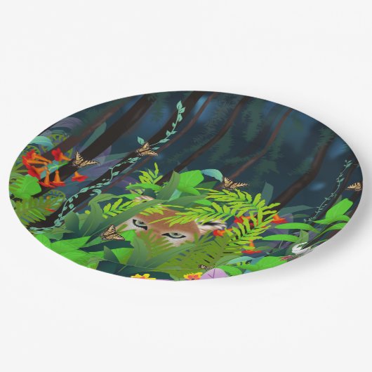 versteckt in den Folios Pappteller (Schrägansicht)