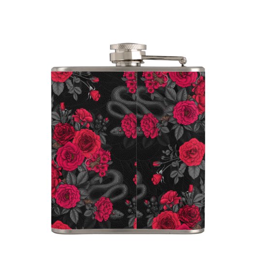 versteckt in den Rose Flachmann (Rückseite)