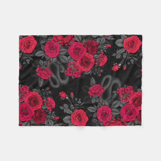 versteckt in den Rose Fleecedecke (Vorderseite (Horizontal))