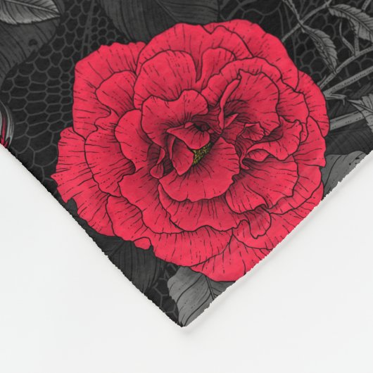 versteckt in den Rose Fleecedecke (Ecke)