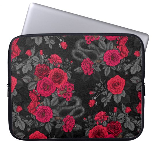 versteckt in den Rose Laptopschutzhülle (Vorderseite)
