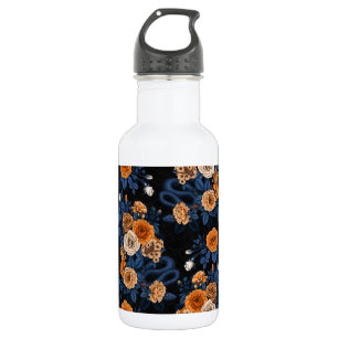 Versteckt in den Rose, orange und blau Edelstahlflasche