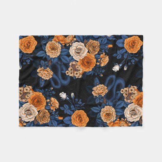 Versteckt in den Rose, orange und blau Fleecedecke (Vorderseite (Horizontal))