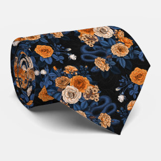 Versteckt in den Rose, orange und blau Krawatte