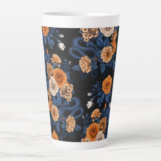 Versteckt in den Rose, orange und blau Milchtasse (Vorderseite)