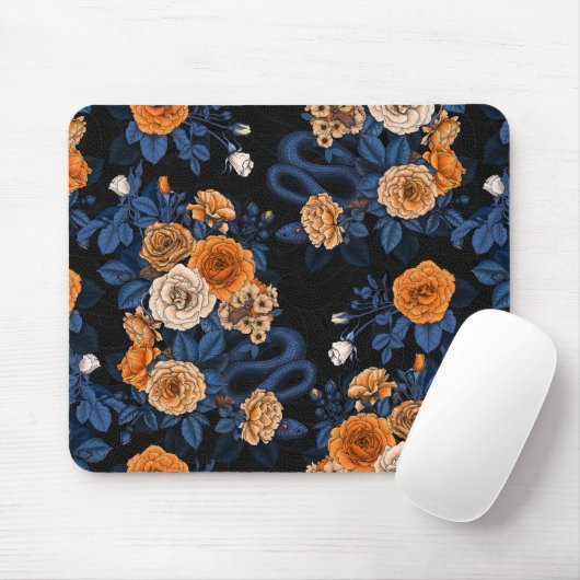 Versteckt in den Rose, orange und blau Mousepad (Mit Mouse)