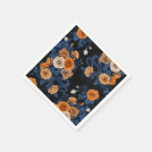 Versteckt in den Rose, orange und blau Serviette (Ecke)