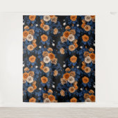 Versteckt in den Rose, orange und blau Wandteppich (Vorderseite)