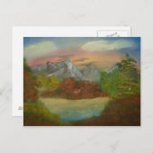 Versteckt in roter Postkarte (Vorne/Hinten)