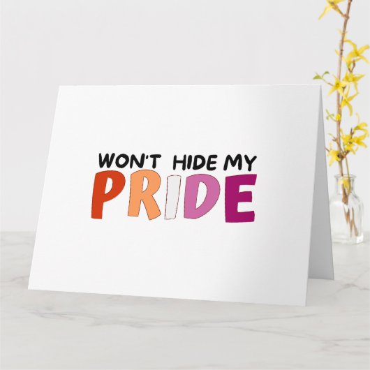 Versteckt meinen Stolz auf Lesbian nicht Karte (Gelbe Blume)