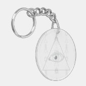 Versteckte Augen Geheimwissenschaft Esoteric Geome Schlüsselanhänger (Vorderseite links)