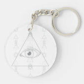 Versteckte Augen Geheimwissenschaft Esoteric Geome Schlüsselanhänger (Rückseite)