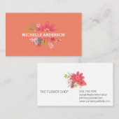 Versteckte Blume | Florist Visitenkarte (Vorne/Hinten)