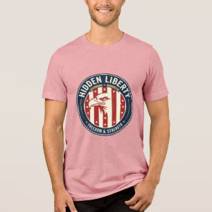 Versteckte Freiheit Patriotisch Patriotisch Optisc Tri-Blend Shirt