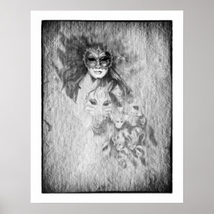 Versteckte Gesichter & Beyond Mask / Venedig Poster