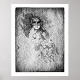 Versteckte Gesichter und jenseits der Maske /Vened Poster