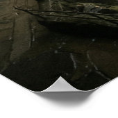 Versteckte Höhle Wasserfall Sonnenlichtstrahlen Poster (Ecke)