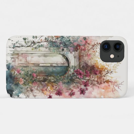 Versteckte Holztüren geheimer Garten träumen Aquar Case-Mate iPhone Hülle (Rückseite (Horizontal))