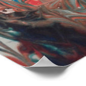 Versteckte Intrige Abstraktes Gemälde wirbeln Poster (Ecke)