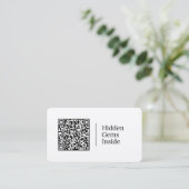Versteckte Kleinode drinnen | Anpassbarer QR-Code Visitenkarte (Stehend Vorderseite)