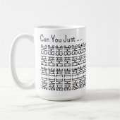 Versteckte Nachricht beendet Fuh Cup 155 BW lustig Kaffeetasse (Links)