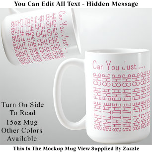 Versteckte Nachricht beendet Fuh Cup 155PW lustige Kaffeetasse