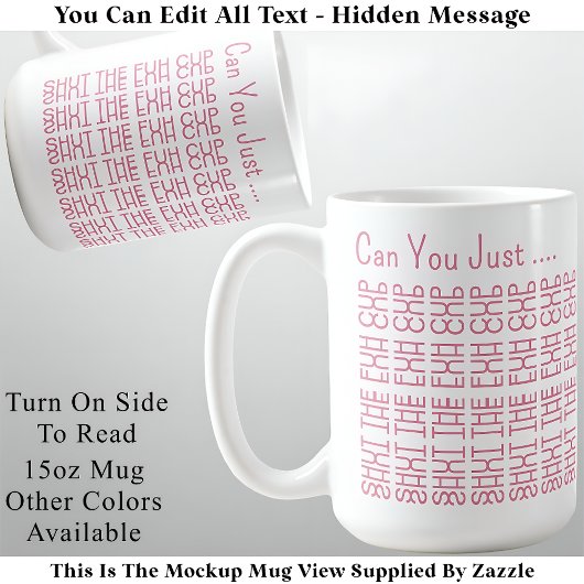 Versteckte Nachricht beendet Fuh Cup 155PW lustige Kaffeetasse