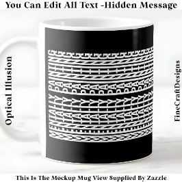 Versteckte Nachricht für jedes Hobby, geistig beim Kaffeetasse