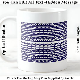 Versteckte Nachricht für jedes Hobby, geistig beim Kaffeetasse