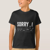Versteckte Nachricht Sorry I-DGAF Akkorde Gitarre T-Shirt (Vorderseite)
