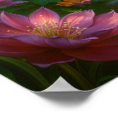 Versteckte Oase - farbenfrohe NaturIllustration St Poster (Ecke)