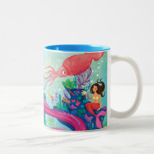 Versteckte Ozean-Schätze Zweifarbige Tasse