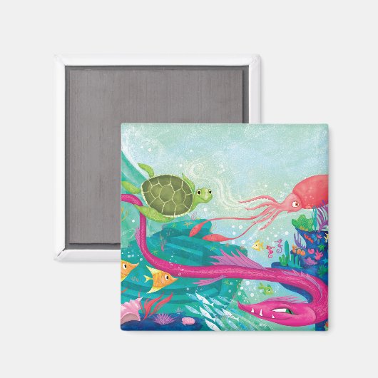 Versteckte Ozeanschätze Magnet (Vorderseite/Rückseite)