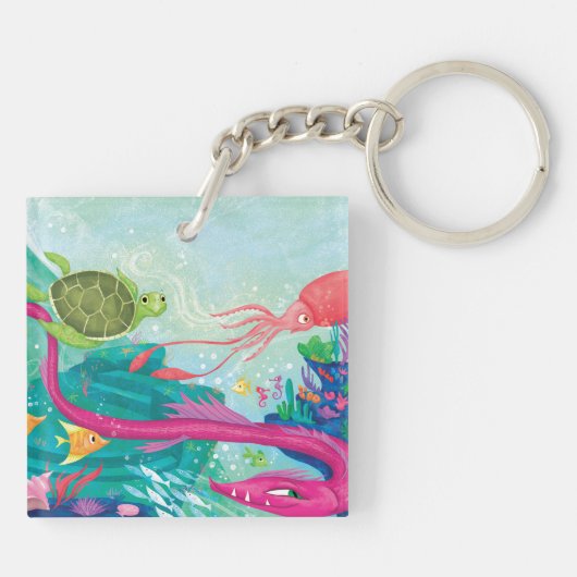 Versteckte Ozeanschätze Schlüsselanhänger (Rückseite)