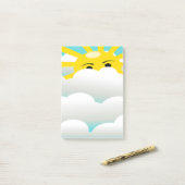 VERSTECKTE SONNE POST-IT KLEBEZETTEL (Auf Schreibtisch)