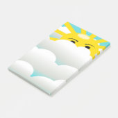 VERSTECKTE SONNE POST-IT KLEBEZETTEL (angewinkelt)