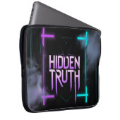 Versteckte Wahrheit - Neon Cyberpunk Design Laptopschutzhülle (Vorne Rechts)