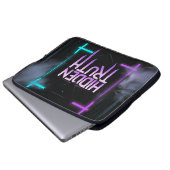 Versteckte Wahrheit - Neon Cyberpunk Design Laptopschutzhülle (Vorne Knopf)