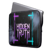Versteckte Wahrheit - Neon Cyberpunk Design Laptopschutzhülle (Vorderseite Links)