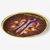 Versteckte Wahrheitsymbol-Kunst Pappteller (Schrägansicht)