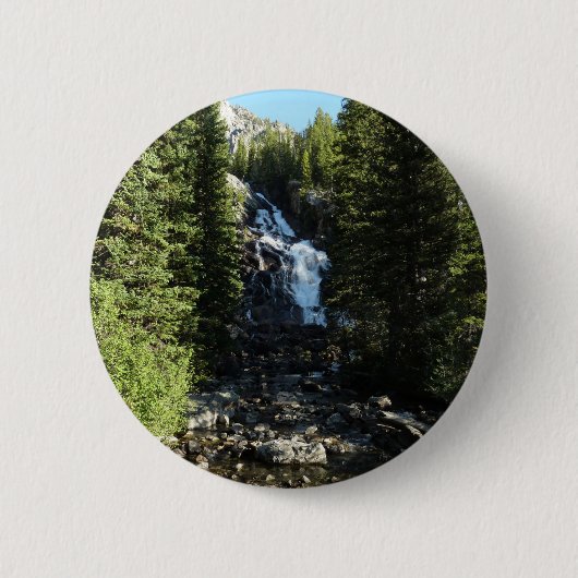 Versteckte Wasserfälle im Grand Teton Nationalpark Button (Vorderseite)
